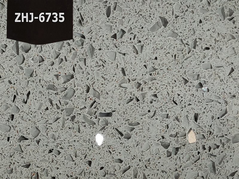 Kuohuviin harmaa kvartsi kivi laatta